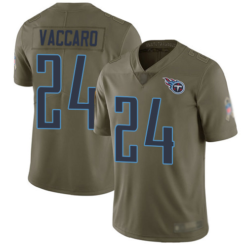 Tennessee Titans Limited Olive Men Kenny Vaccaro Jersey NFL Football #24 2017 Salute to Service->youth nfl jersey->Youth Jersey